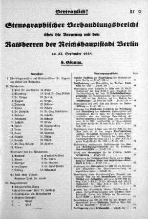 8. Sitzung, 22. September 1938