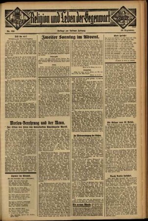 Dritte Ausgabe vom Sonntag, den 10. Dezember 1933.