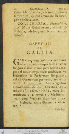 Caput III De Gallia