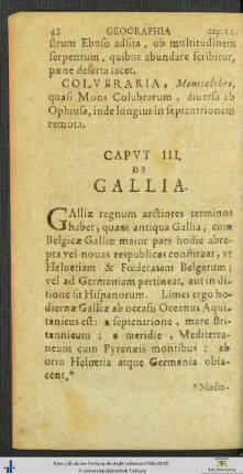 Caput III De Gallia