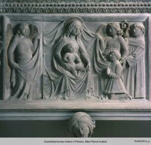 Grabmal des Cristoforo Caetani : Thronende Madonna mit Heiligen und Stifter
