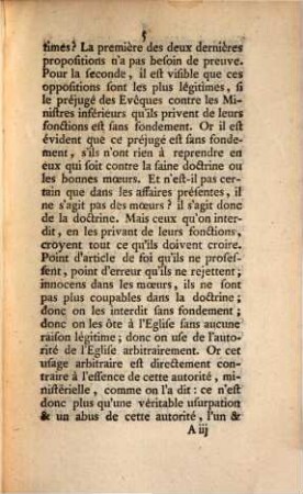 Deux lettres sur les interdits arbitraires
