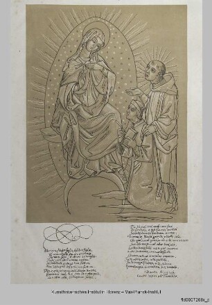 Mondsichelmadonna mit dem Heiligen Antonius, der den Maler Ramboux empfiehlt
