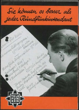 Werbeprospekt: Sie können es besser als jeder Rundfunkintendant