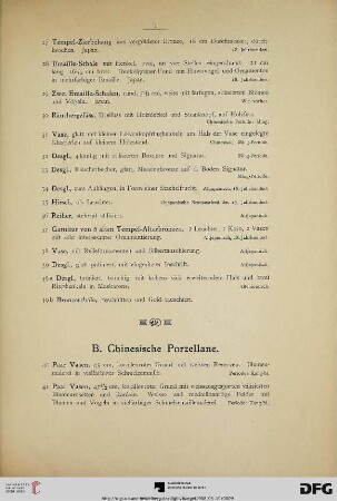 B. Chinesische Porzellane (Nr. 40-175b)