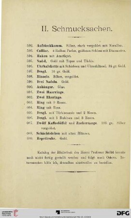 Schmucksachen (Nr. 592-609)