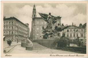 Stettin. Grüne Schanze und Manzel-Brunnen