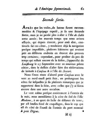 Seconde sortie.