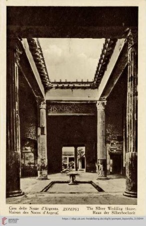 Pompei – Casa delle Nozze d’Argento. – Maison des Noces d’Argent. – The Silver Wedding House. – Haus der Silberhochzeit.