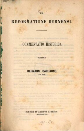 De reformatione Bernensi