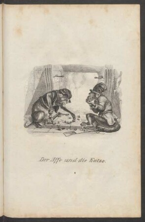 Der Affe und die Katze.