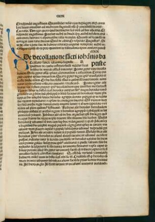 CXX. De decollatione sancti iohannis baptiste - CXXII. De sanctis saumiano et sauma