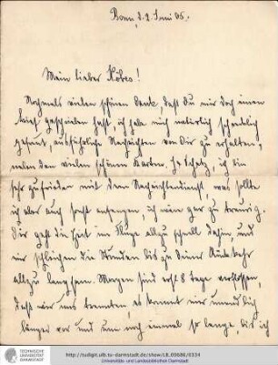 Brief vom 02.06.1905
