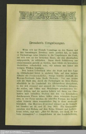 Dresden's Umgebungen