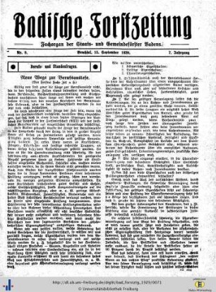Nr. 9, 15. September 1929