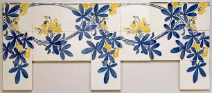 Fliese mit floralem Dekor