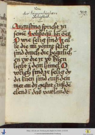 Von der himmlischen Seligkeit.