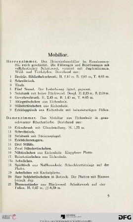 Mobiliar (Nr. 1-185)