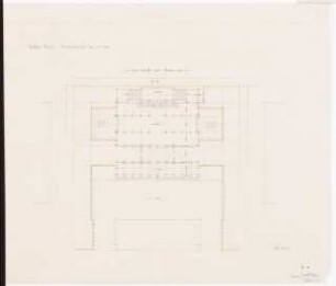 Reichsluftfahrtministerium, Berlin: Saalbau: Grundriss 1:200 (EG)