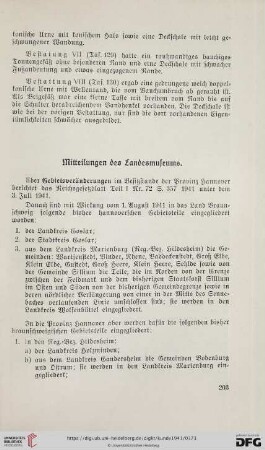 Mitteilungen des Landesmuseums