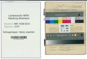 Entnazifizierung Heinz Joachim Schoppmeyer , geb. 03.10.1922 (Lehrer)
