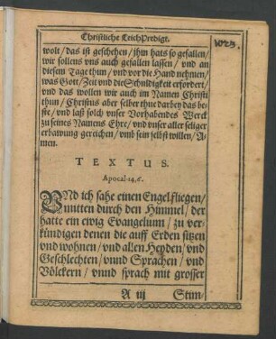Textus. Apocal. 14, 6.