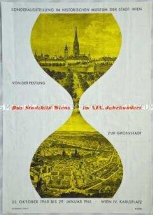 Plakat zu einer Ausstellung im Historischen Museum der Stadt Wien (heute Wien Museum)