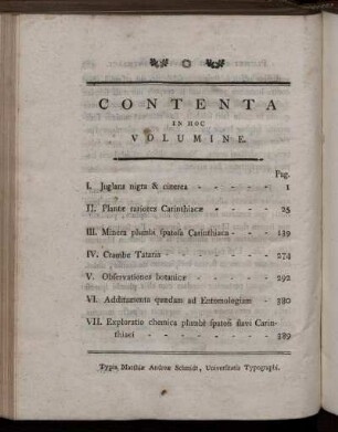 Contenta in Hoc Volumine.