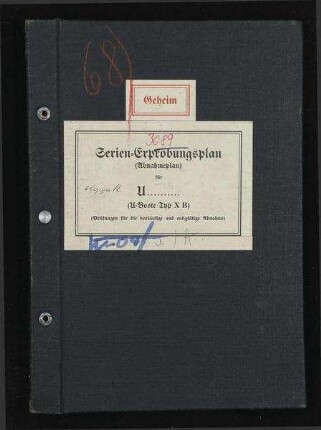 Serien-Erprobungsplan für U-Boote Typ X B (Abnahmeplan)