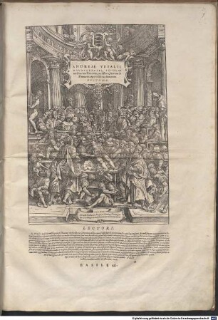 Andreae Vesalii Bruxellensis suorum de Humani corporis fabrica librorum Epitome