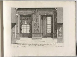 Zweyter Auffriß der Seyte des Vorgemaches an dem Audienz Zimmer gegen dem Garten, Blatt 21 aus: Fürstlicher Baumeister oder Architectura civilis [...] Erster Theil [...] Augsburg 1711