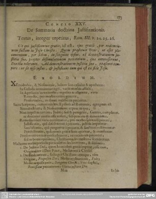 Concio XXV. De Summaria doctrina Justificationis