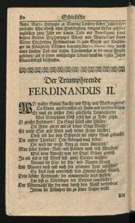 Der Triumphirende Ferdinandus II.