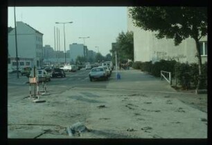 Diapositiv: Sebastianstraße, Heinrich-Heine-Straße, Oktober 1991