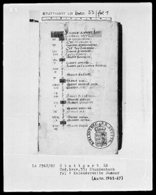 Lateinisch-französisches Stundenbuch —