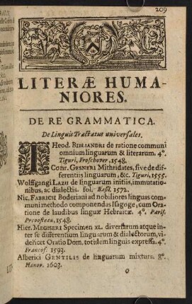 209-418, Literae Humaniores