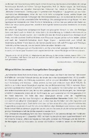 37: Altsprachliches im neuen Evangelischen Gesangbuch