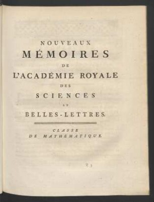Classe De Mathématique