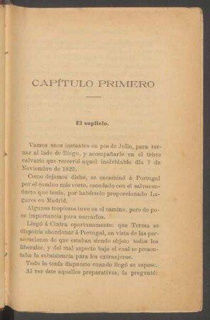 Capítulo primero - El suplicio.