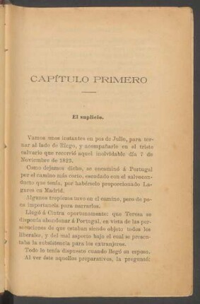 Capítulo primero - El suplicio.