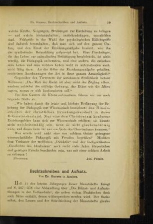 Rechtschreiben und Aufsatz