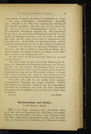 Rechtschreiben und Aufsatz