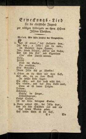 3-9, Erweckungs-Lied