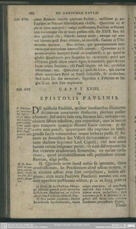 Caput XVIII. De epistolis Paulinis