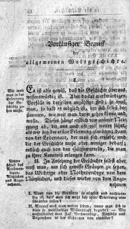 Vorlaeufiger Begriff der allgemeinen Weltgeschichte