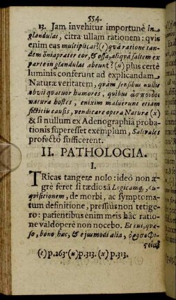 II. Pathologia.