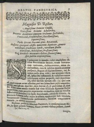 Oratio Panegyrica.