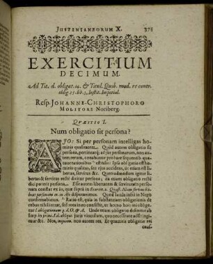 Exercitium Decimum.