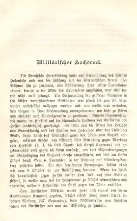 Militärischer Hochdruck.
