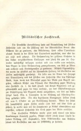 Militärischer Hochdruck.